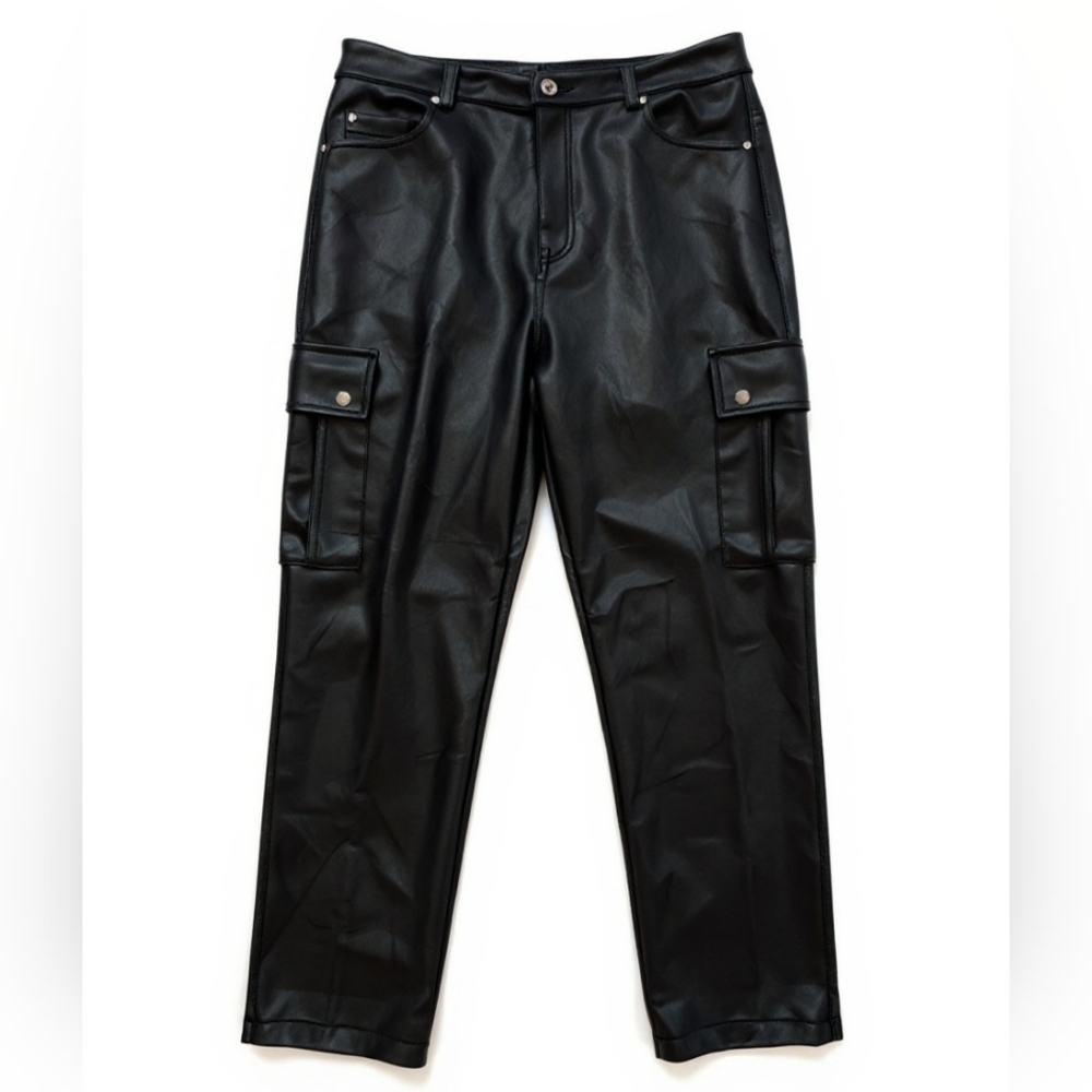 Avec Les Filles Cargo Faux Leather Pants Size Medium